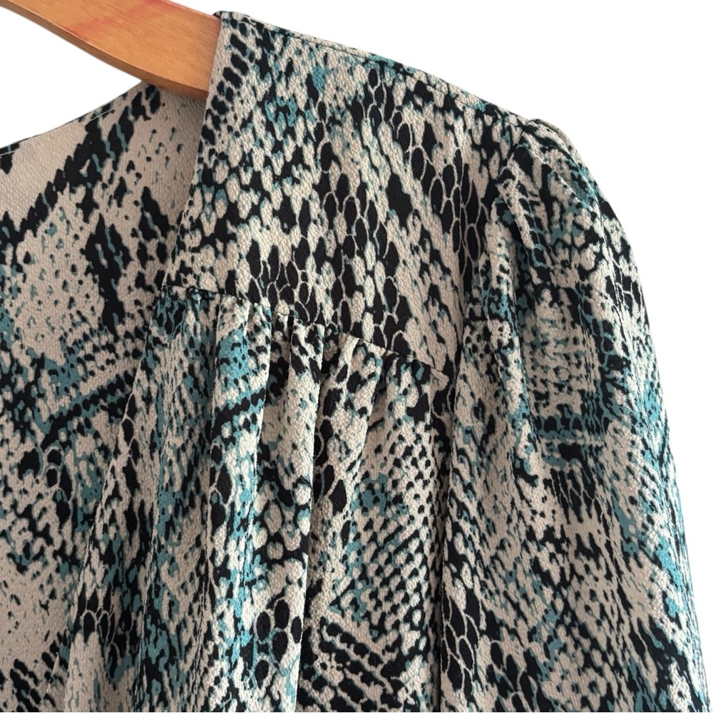 SLATE & WILLOW Phyton Printed Surplice Wrap Dress Xl - Picture 7 of 14